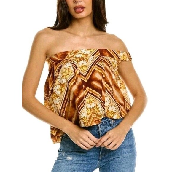 FREE PEOPLE Kendra Printed Tube Top Size Medium NWOT - Picture 4 of 11